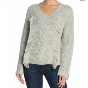 NWT Gray Abound Fringe Sweater, Sz M